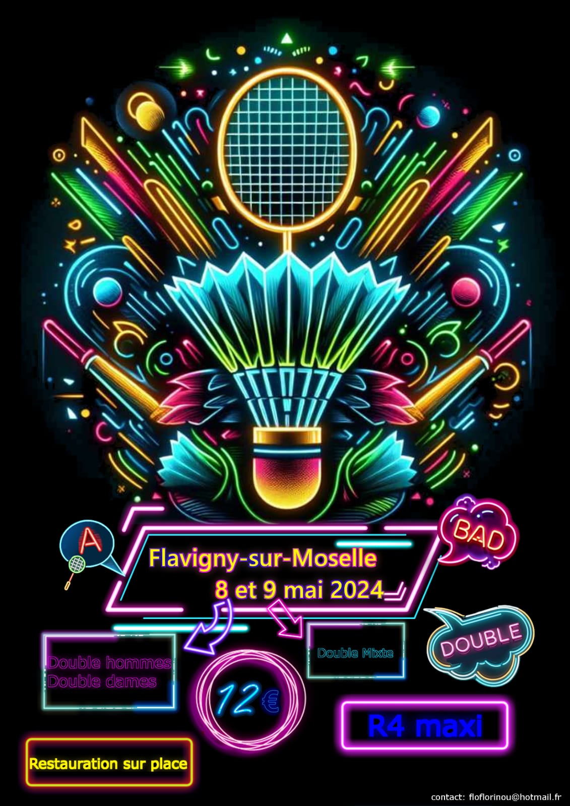 Bannière de l'article Tournoi Bad à Double - Inscriptions et informations